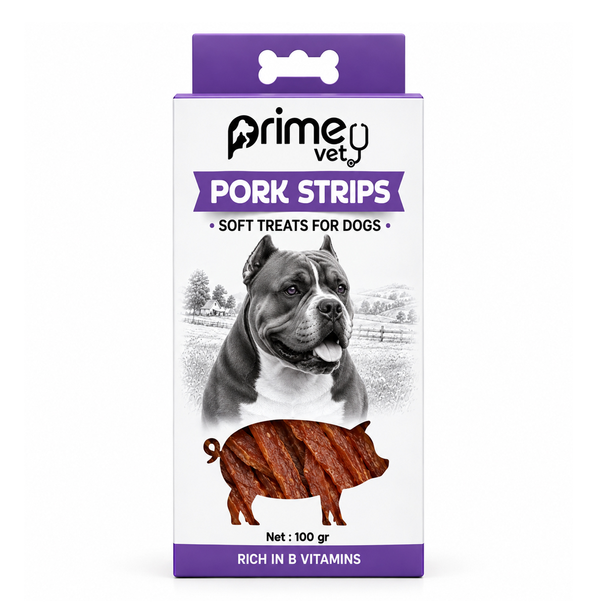 PrimeVet Pork Strips 100 gr