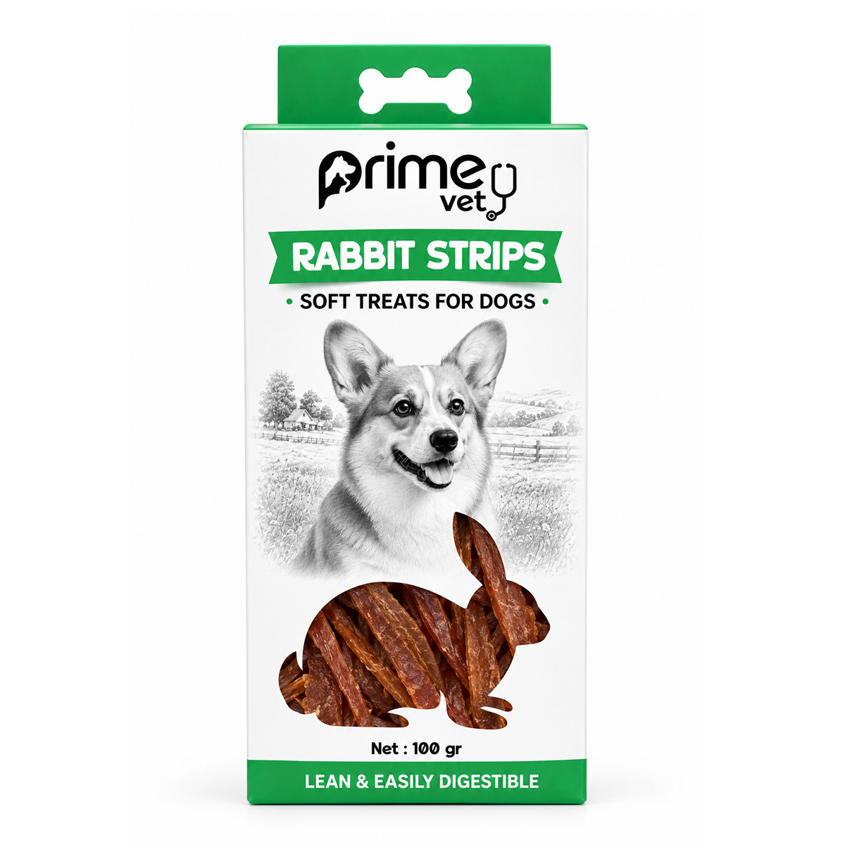 PrimeVet Rabbit Strips 100 gr